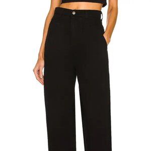 Revolve GRLFRND The Morgan High Rise Pleated Wide Leg Jeans Size 26